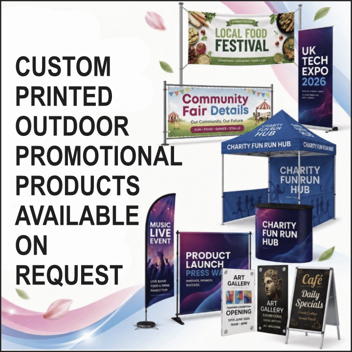 Custom printed outdoor promotional products available on request